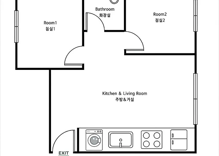 アパート 303 Newly Opened Yeonnam 5 Minutes, From Hongdae, Airport Bus Yeonhui, Private 4 Person Wooden White And Cozy